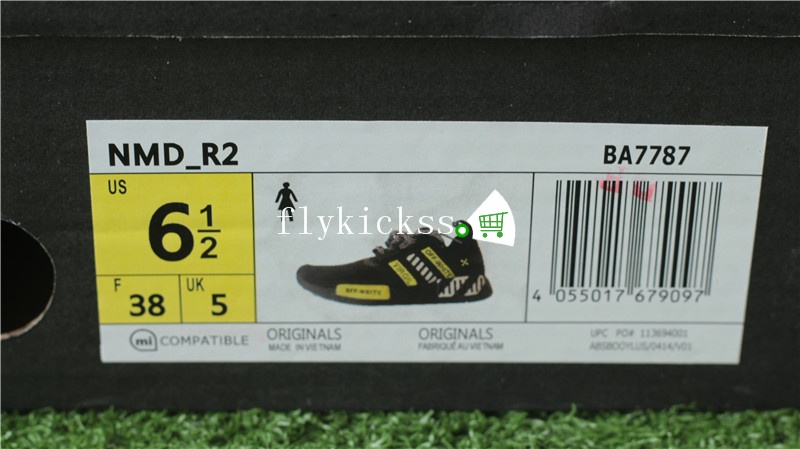 Off White x Adidas NMD R2 Boost Black BA7787